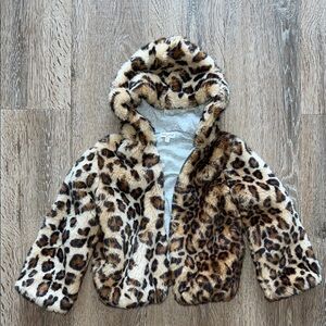 Splendid Kids Leopard Faux Fur Puffer Jacket